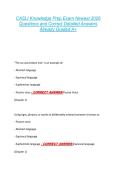 CASLI Knowledge Prep Exam Newest 2026  Questions and Correct Detailed Answers  Already Graded A&plus; 