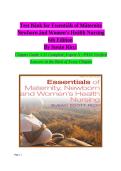 Test Bank Essentials of Maternity Newborn and Women&rsquo;s Health Nursing 6th Edition by Susan Ricci ISBN 9781975245511 Complete Chapter 1-51 Test Bank Questions and Verified Answers for Maternal Newborn and Women&rsquo;s Health Nursing Exams 2026