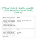 CPP Exam - Module 2 with all Correct & 100&percnt; Verified Answers &vert;Latest Version &vert;Already Graded A&plus;