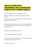 NURS 8024 PHARM EXAM 3 ANTIMICROBIAL PART 2 CERTIFICATION PAPER 2026 FULL ANSWERS GRADED A&plus;