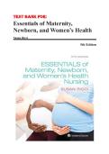 Essentials of Maternity&comma; Newborn&comma; and Women&rsquo;s Health Nursing 5th Edition - Test Bank by Ricci