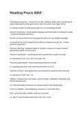 Reading Praxis 5002 Questions and Answers Fully Solved