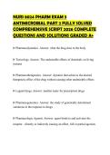 NURS 8024 PHARM EXAM 3 ANTIMICROBIAL PART 2 FULLY SOLVED COMPREHENSIVE SCRIPT 2026 COMPLETE QUESTIONS AND SOLUTIONS GRADED A&plus;
