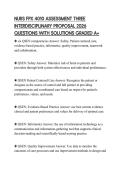 NURS FPX 4010 ASSESSMENT THREE INTERDISCIPLINARY PROPOSAL 2026 QUESTIONS WITH SOLUTIONS GRADED A&plus;