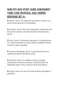 NURS FPX 4010 STUDY GUIDE ASSESSMENT THREE CARE PROPOSAL 2026 VERIFIED RESPONSE SET A&plus;
