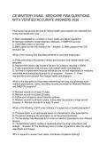 CE MASTERY EXAM - MEDICARE FWA QUESTIONS WITH VERIFIED ACCURATE ANSWERS 2026