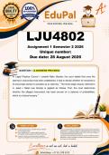 LJU4802 Assignment 1 &lpar;COMPLETE ANSWERS&rpar; Semester 2 2026 - DUE 28 August 2026