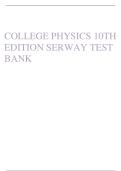 COLLEGE PHYSICS 10TH EDITION SERWAY TEST BANK
