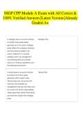 NIGP CPP Module A Exam with All Correct & 100&percnt; Verified Answers &vert;Latest Version &vert;Already Graded A&plus;