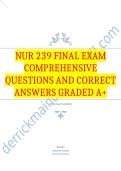 NUR 239 Final Exam Comprehensive Questions and Correct Answers Graded A&plus;