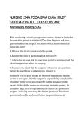 NURSING 274A FCCA 274A EXAM STUDY GUIDE 4 2026 FULL QUESTIONS AND ANSWERS GRADED A&plus;