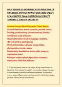 MCAT CHEMICAL AND PHYSICAL FOUNDATIONS OF  BIOLOGICAL SYSTEMS NEWEST 2025-2026 UPDATE  REAL PRACTICE EXAM QUESTIONS & CORRECT  ANSWERS &vert; ALREADY GRADED A&plus;
