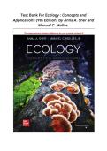 Test Bank For Ecology &colon; Concepts and Applications &lpar;9th Edition&rpar; By Anna A&period; Sher and Manuel C&period; Molles&period;
