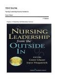TEST BANK&lowbar;&lowbar;Nursing Leadership from the Outside In 1st Edition by Greer Glazer &comma; ISBN&colon; 9780826108661 &vert;All Chapters Included&vert; Guide A&plus;