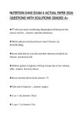 NUTRITION D440 EXAM 4 ACTUAL PAPER 2026 QUESTIONS WITH SOLUTIONS GRADED A&plus;