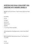 NUTRITION D440 EXAM 4 EXAM SCRIPT 2026 QUESTIONS WITH ANSWERS GRADED A&plus;