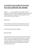 NY NOTARY EXAM COMPLETE SOLUTION PACK 2026 QUESTIONS AND ANSWERS