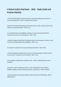 Criminal Justice Final Exam &ndash; 2026 &ndash; Study Guide and Practice Material