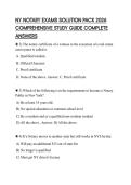 NY NOTARY EXAMS SOLUTION PACK 2026 COMPREHENSIVE STUDY GUIDE COMPLETE ANSWERS