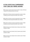 NY REAL ESTATE EXAM COMPREHENSIVE STUDY GUIDE 2026 VERIFIED ANSWERS