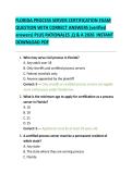 Florida Process Server Certification Exam Practice Questions with Correct Answers