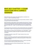 MAR 3023 CHAPTER 1-3 EXAM QUESTIONS WITH CORRECT ANSWERS