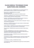 CNT WRITTEN EXAM&comma; CLEAN NEEDLE TECHNIQUE REVIEW WITH DETAILED ANSWERS 2026