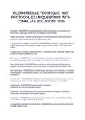 CLEAN NEEDLE TECHNIQUE&colon; CNT PROTOCOL EXAM QUESTIONS WITH COMPLETE SOLUTIONS 2026
