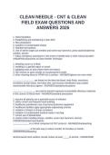 CLEAN NEEDLE TECHNIQUE EXAM PACKAGE DEAL QUESTIONS AND ANSWERS 2026