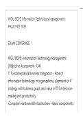 WGU D075 Information Technology Management ACTUAL EXAM ALL QUESTIONS AND CORRECT ANSWERS LATEST UPDATE THIS YEAR-JUST RELEASED