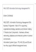 WGU D075 Information Technology Management PA ACTUAL EXAM ALL QUESTIONS AND CORRECT ANSWERS LATEST UPDATE THIS YEAR-JUST RELEASED&period;pdf
