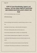 ALPP CLC Exam Breastfeeding&comma; Support&comma; and Lactation &ndash;ACTUAL EXAM COMPLETE QUESTIONS AND VERIFIED SOLUTIONS LATEST UPDATE THIS YEAR