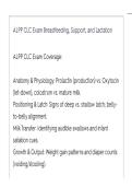 ALPP CLC Exam Breastfeeding&comma; Support&comma; and Lactation EXAM ACTUAL EXAM ALL QUESTIONS AND CORRECT ANSWERS LATEST UPDATE THIS YEAR-JUST RELEASED&period;pdf