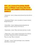 PSYC 101 &vert; General Psychology Module Exam 1 &vert; Ultimate Exam Prep with Actual Questions and Complete Verified Answers &vert; Graded A&plus;