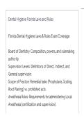 Dental Hygiene Florida Laws and Rules ACTUAL EXAM ALL QUESTIONS AND CORRECT ANSWERS LATEST UPDATE THIS YEAR-JUST RELEASED&period;pdf  1