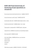 EGR 240 Final &lpar;University of Kentucky&rpar; Exam Questions & Answers