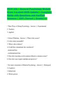 PSYC 101 &vert; General Psychology Module Exam 1 &lpar;Latest 2026 Update&rpar; &vert; Complete Guide with Questions and Verified Answers &vert; 100&percnt; Correct &vert; Graded A&plus;