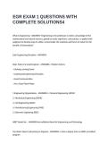 EGR EXAM 1 QUESTIONS WITH COMPLETE SOLUTIONS