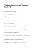 EGR Exam 2 Questions with Complete Solutions