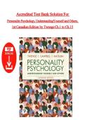 Accredited Test Bank Solution&ndash; Personality Psychology&colon; Understanding Yourself and Others 1st Canadian Edition By Twenge &vert; All Chapters &vert; Questions and Verified Answers