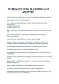 TEENSMART EXAM QUESTIONS AND ANSWERS