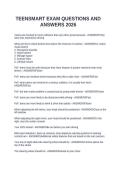 TEENSMART EXAM QUESTIONS AND ANSWERS 2026