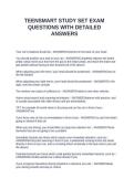TEENSMART  EXAM PACKAGE DEAL QUESTIONS WITH COMPLETE SOLUTIONS 2026