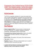 Progressive Care Certified Nurse &lpar;PCCN EXAM  PREP TEST BANK &lpar;NEWLY UPDATED 2026&excl;&excl;&rpar;  Questions & Answers with Explanations PDF 