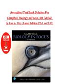 Accredited Test Bank Solution For Campbell Biology in Focus&comma; 4th Edition by Lisa A&period; Urry &vert;All Chapters Included &vert; Questions With Explained Answers