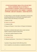 CTCM EXAMS LATEST 2026 PACKAGE DEAL&vert; DIFFERENT VERSIONS WITH COMPLETE 1300 ACTUAL EXAM QUESTIONS AND CORRECT VERIFIED ANSWERS&sol; ALREADY GRADED A&plus;&vert; CERTIFIED TEXAS CONTRACT MANAGEMENT CERTIFICATION EXAM PREP &lpar;MOST RECENT&excl;&excl;&rpar;