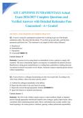 ATI CAPSTONE FUNDAMENTALS Actual Exam 2026&sol;2027 Complete Questions and Verified Answers with Detailed Rationales Pass Guaranteed - A&plus; Graded