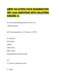 ABFM SOLUTIONS PACK EXAMINATION TEST 2026 QUESTIONS WITH SOLUTIONS GRADED A&plus;