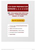 CCA Exam Preparation Domains 1&comma; 2&comma; 3&comma; 4&comma; 5&comma; & 6 200&plus; &lpar;Fully Updated 2025-2026&rpar; Exam Questions &plus; Verified & Rationalized Answers   A&plus; Graded