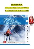 Solution Manual for Financial Accounting Fundamentals 8th Edition &lpar;2025&rpar; - John Wild &vert; All Chapters